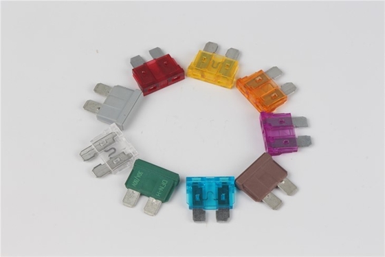 কপার টিন প্লেটিং PBT মিনি LED কার ব্লেড ফিউজ 1A-40A রেটেড কারেন্ট